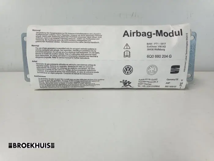 Airbag droite (tableau de bord) Skoda Fabia