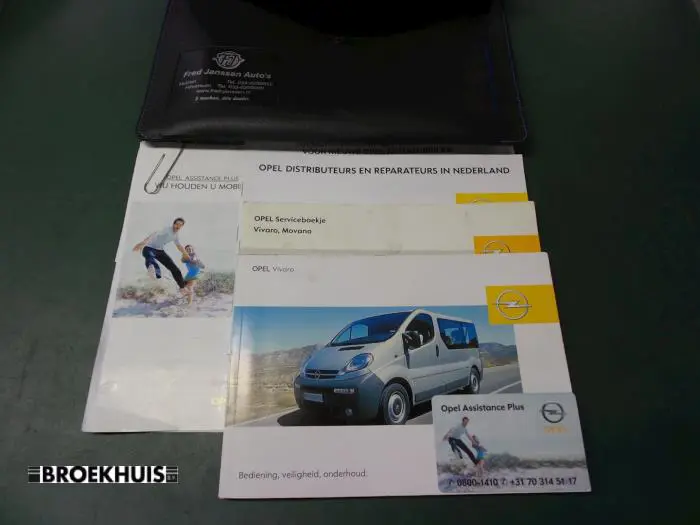 Livret d'instructions Opel Vivaro